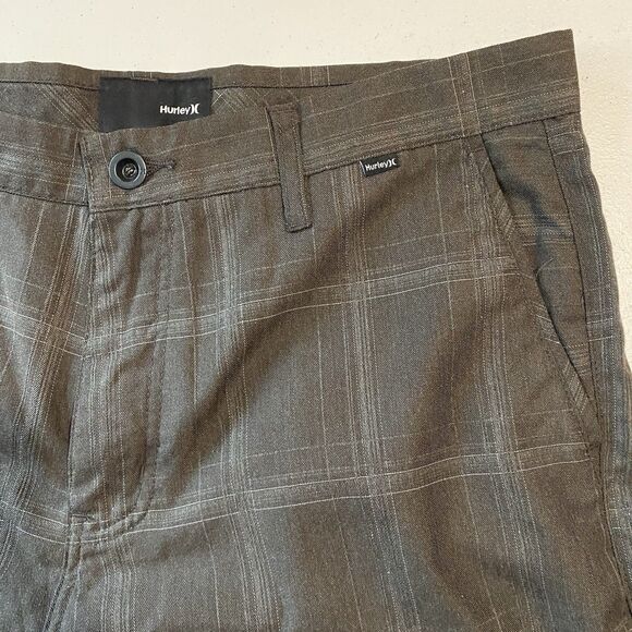 HURLEY Mens Chino Shorts Size 36 (Tag Says 34) Gray Striped - Picture 3 of 11